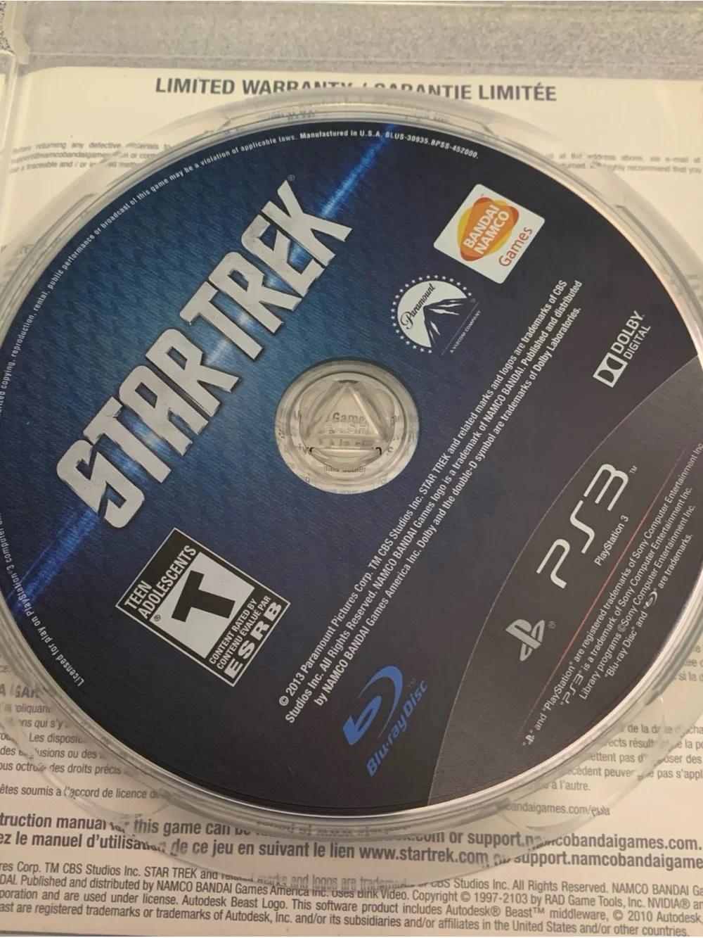 Star Trek (PlayStation 3 PS3) Video Game - Game and Case - Picture 2 of 4